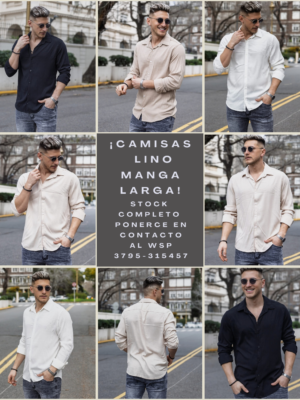 Camisas Lino manga larga CAMISAS DE LINO MANGA LARGA