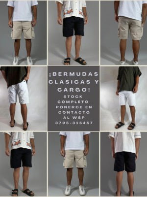 Musculosas 1x12.800 2x.000 BERMUDAS CLASICAS Y CARGO