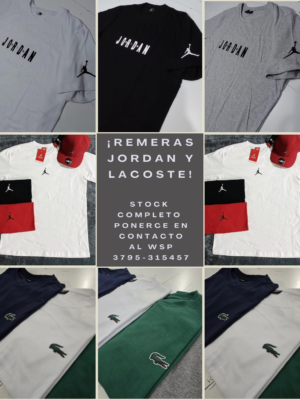 REMERAS JORDAN Y LACOSTE