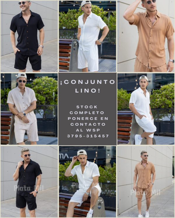 CONJUNTO CORTO DE LINO